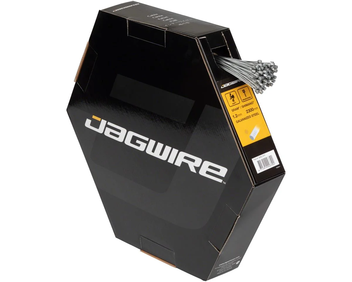 Jagwire Basics Derailleur Cables (For Shimano/SRAM) (Galvanized) (1.2mm) (2300mm) (Box of 100) (Stainless)